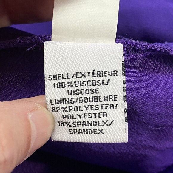 DIANE VON FURSTENBERG Tunic V Neck Dress Purple M 11-11 - Picture 12 of 12